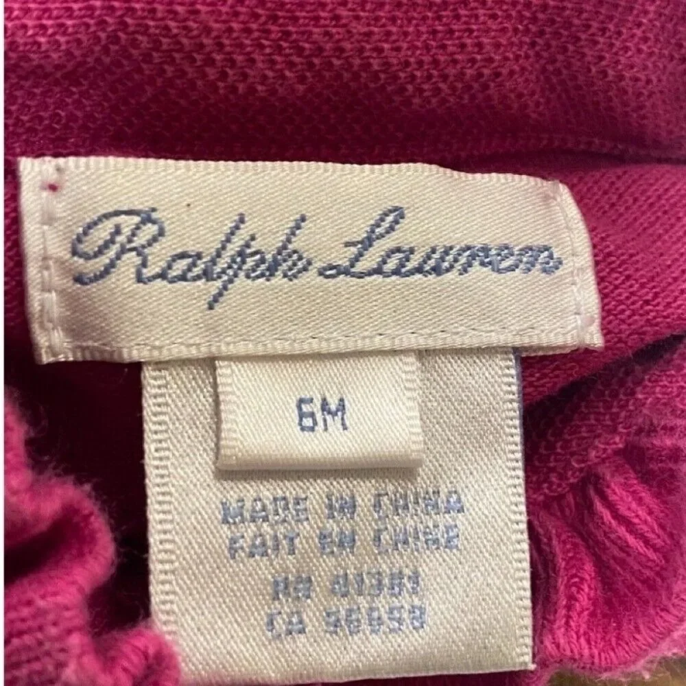 Ralph Lauren ruffle short sleeve print dress SIZE 6 MONTHS